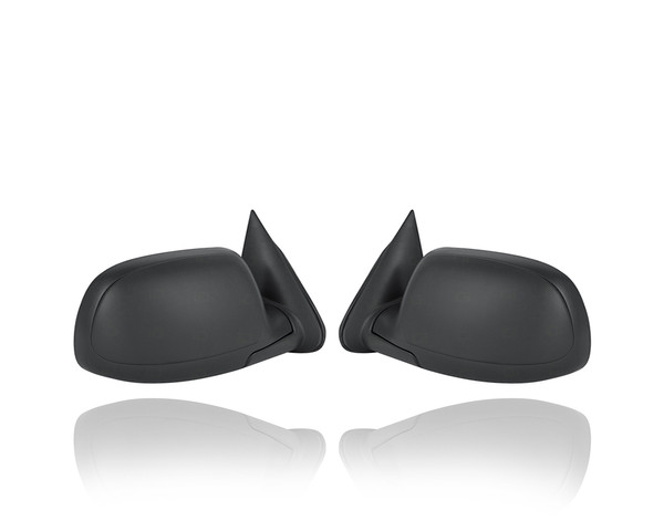 Door Mirror For 15226945; 15226944 03-07 Chevrolet Silverado/Sierra, 03-06 Avalanche/Tahoe - Pair, Both Left Hand Driver + Right Hand Passenger Set, Power, Heated, Without Signal, Textured Cover