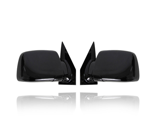 Door Mirror For 15757376; 15757375 00-05 Chevrolet Astro Safari Van - Pair, Both Left Hand Driver + Right Hand Passenger Set, Power, Below Eyeline