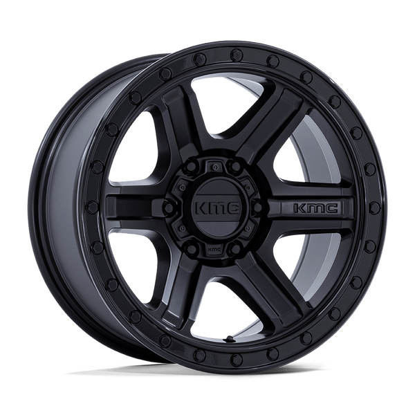 Outrun - 17in, Cast Aluminum, Matte Black W/ Gloss Black Lip, 17X8.5, 6X5.5, -10mm, 194933334520, 194933334520