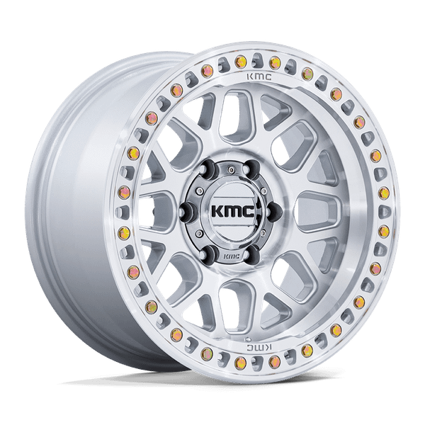 GRS - 18in, Cast Aluminum, Gloss Silver W/ Machined Face, 18X8.5, 6X120, 0mm, 194933376742, 194933376742