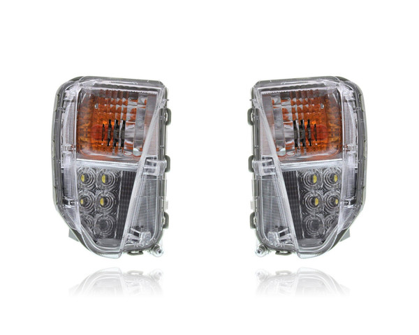 Turn Signal Light For TO2592117; TO2530150 12-15 Toyota Prius/Prius-Plugin - Pair Left and Right Set, With Daytime Running Light, CAPA