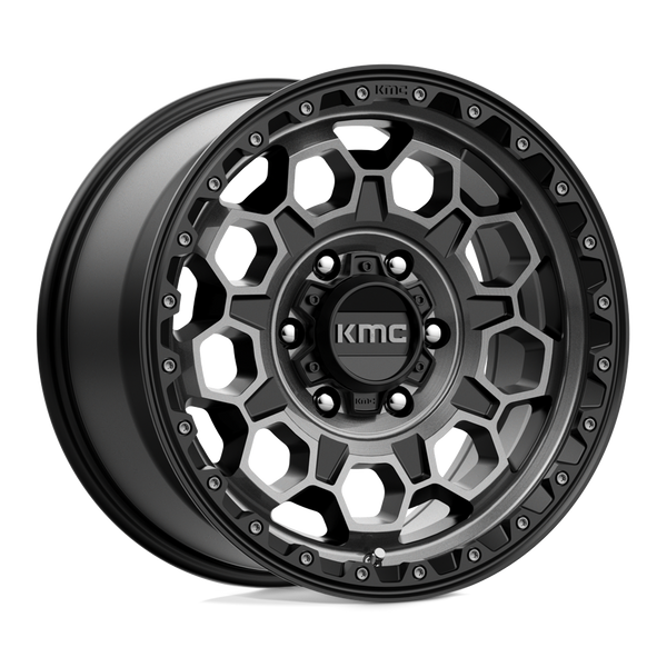 Trek - 17in, Cast Aluminum, Satin Black W/ Gray Tint, 17X9, 6X120, 18mm, 194933047260, 194933047260