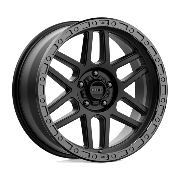 Mesa - 17in, Cast Aluminum, Satin Black W/ Gloss Black Lip, 17X9, 5X5.0, -12mm, 885463817125, 885463817125