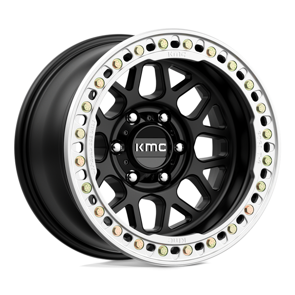 Grenade Crawl Beadlock - 17in, Cast Aluminum, Satin Black, 17X9, 6X5.5, -38mm, 194933022052, 194933022052