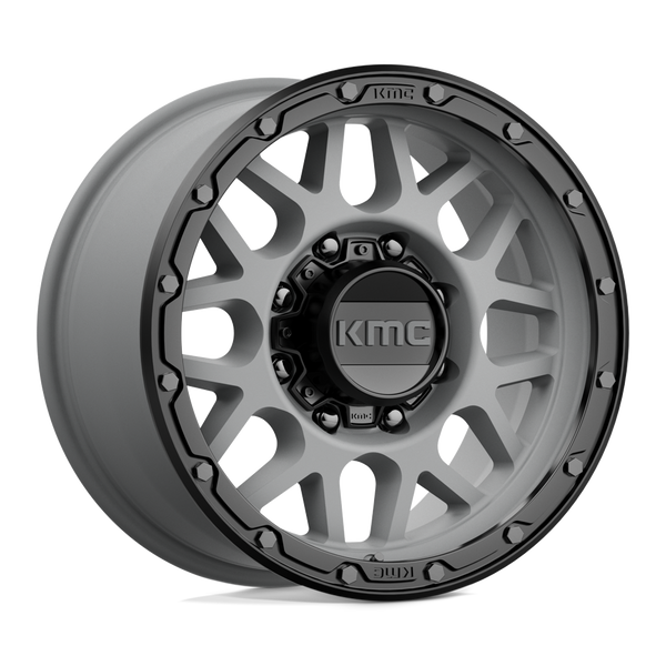 Grenade Off-Road - 17in, Cast Aluminum, Matte Gray W/ Matte Black Lip, 17X9, 8X180, 18mm, 194933008636, 194933008636