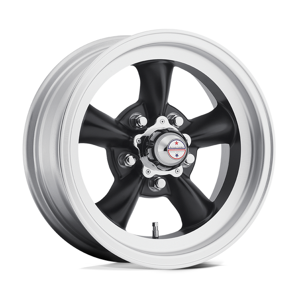 Torq Thrust D - 16in, Cast Aluminum, Satin  Black W/ Machined Lip, 16X8, 5X4.75, -12mm, 885463066714, SAE, 885463066714