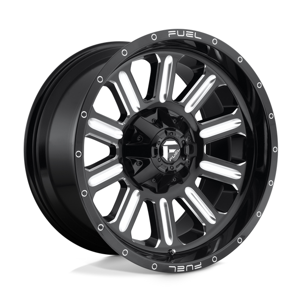 Hardline - 20in, Cast Aluminum, Gloss Black Milled, 20X10, 8X6.5, -18mm, 885463861906,, 885463861906