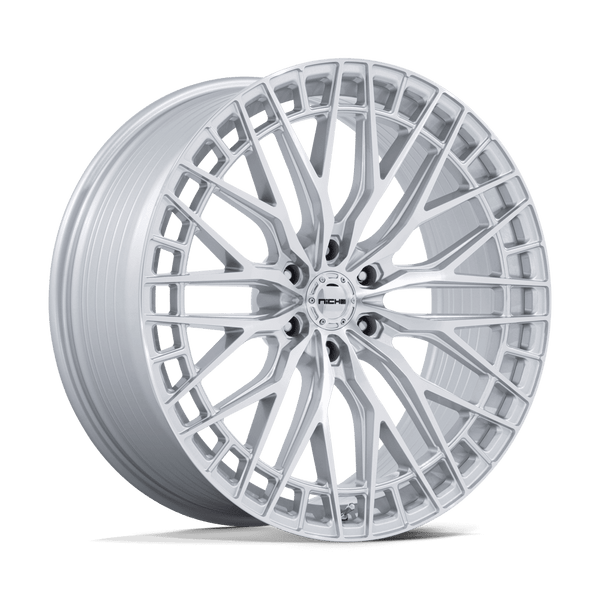 Genoa - 22in, Flow Formed Aluminum, Gloss Silver W/ Machined Face, 22X10, 6X135, 30mm, 194933442928, SAEJ2530, 194933442928