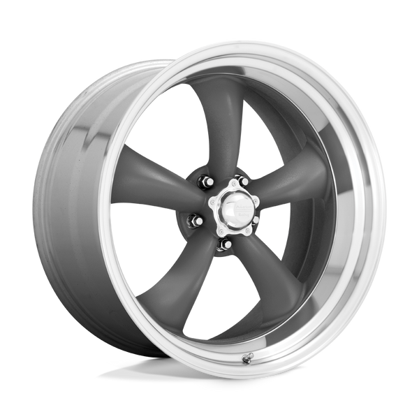 Classic Torq Thrust II - 18in, Cast Aluminum, Mag Gray W/ Machined Lip, 18X7, 5X5.0, 6mm, 885463078588, SAEJ2530, 885463078588