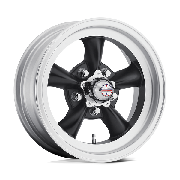 Torq Thrust D - 15in, Cast Aluminum, Satin  Black W/ Machined Lip, 15X6, 5X4.5, 4mm, 885463066882, SAE, 885463066882