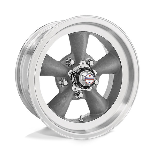Torq Thrust D - 15in, Cast Aluminum, Torq Thrust Gray W/ Mach Lip, 15X8, 5X4.75, 0mm, 761138932266, SAE, 761138932266