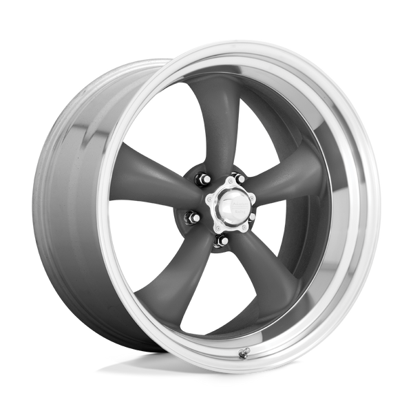 Classic Torq Thrust II - 15in, Cast Aluminum, Mag Gray W/ Machined Lip, 15X8, 5X4.75, 0mm, 885463078922, SAEJ2530, 885463078922