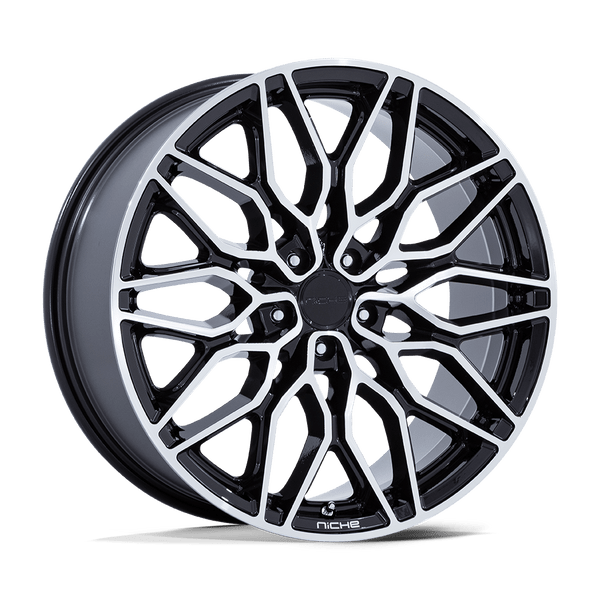 Calabria 5 - 20in, Cast Aluminum, Gloss Black Machined, 20X9, 5X4.5, 35mm, 194933347230, SAE J2530 JWL VIA, 194933347230