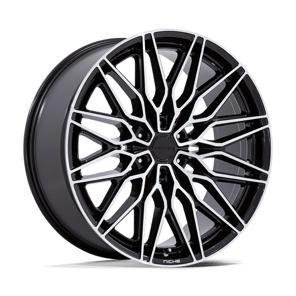 Calabria 6 - 20in, Cast Aluminum, Gloss Black W/ Machined, 20X9.5, 6X5.5, 30mm, 194933341283, SAE J2530 JWL VIA, 194933341283