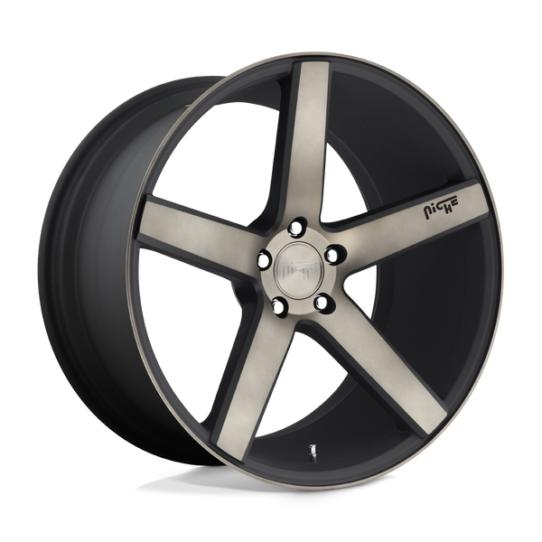 Milan - 20in, Cast Aluminum, Matte Black Ddt Machined, 20X8.5, 5X4.25, 40mm, 885463879741,, 885463879741