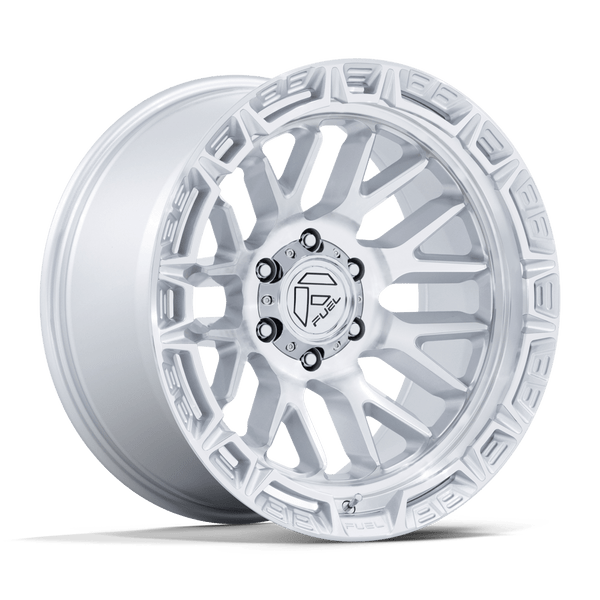 Rail - 20in, Cast Aluminum, Gloss Silver W/ Machined Face, 20X10, 5X5.0, -18mm, 194933402885, SAEJ2530, 194933402885