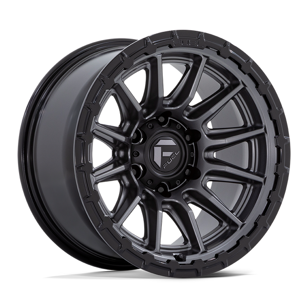 Piston - 17in, Cast Aluminum, Matte Gunmetal Gloss Black Lip, 17X9, 5X5.0, 1mm, 194933342259, SAE J2530 JWL VIA, 194933342259