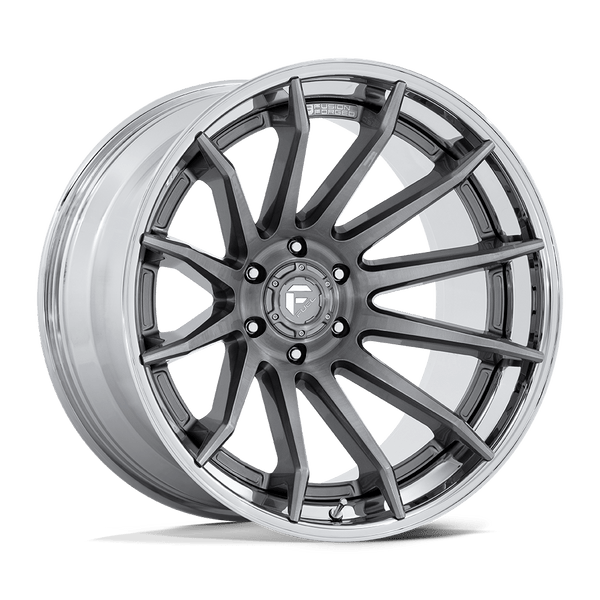 Burn - 20in, Fusion Forged, Platinum W/ Chrome Lip, 20X10, 6X5.5, -18mm, 194933325061, SAE J2530 JWL VIA, 194933325061