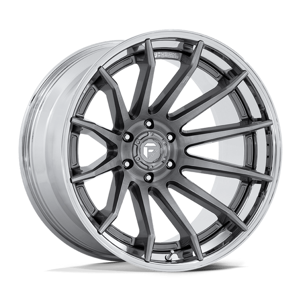 Burn - 22in, Fusion Forged, Platinum W/ Chrome Lip, 22X10, 6X5.5, -18mm, 194933325030, SAE J2530 JWL VIA, 194933325030
