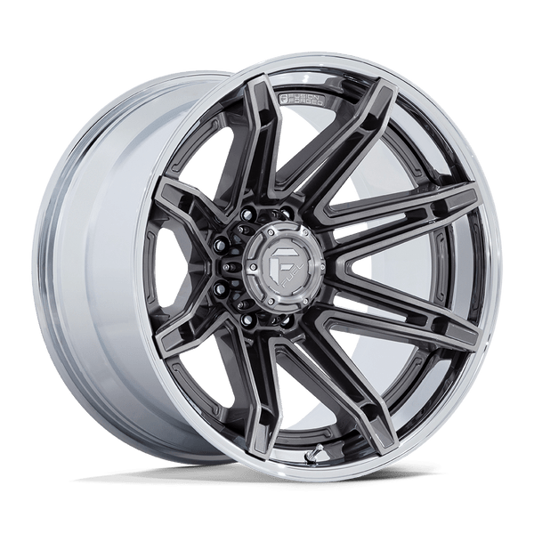 Brawl - 20in, Fusion Forged, Platinum W/ Chrome Lip, 20X10, 6X5.5, -18mm, 194933326556,, 194933326556
