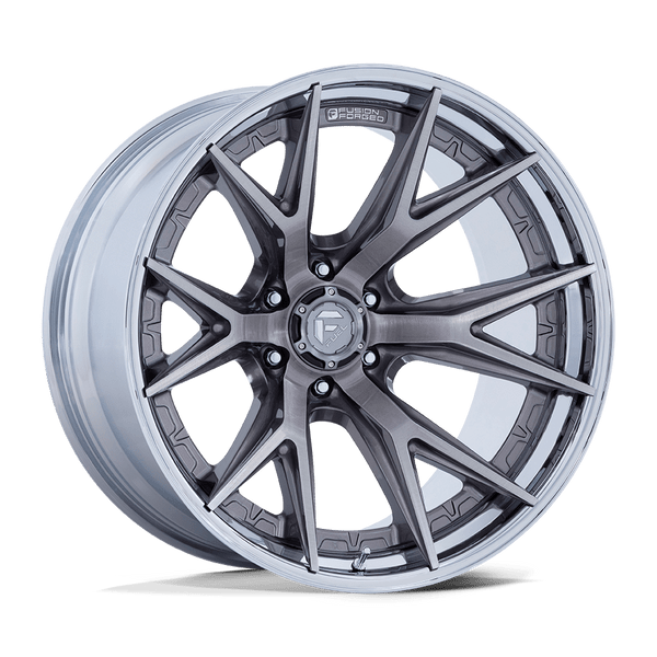 Catalyst - 22in, Fusion Forged, Platinum W/ Chrome Lip, 22X12, 6X5.5, -44mm, 194933325511, SAE J2530 JWL VIA, 194933325511