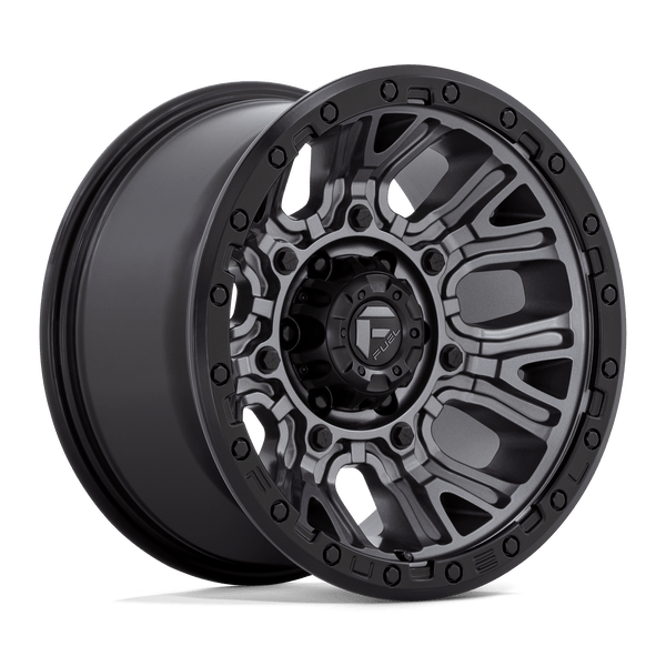 Traction - 17in, Cast Aluminum, Matte Gunmetal W/ Black Ring, 17X9, 5X5.0, -12mm, 194933196449, SAE J2530 JWL VIA, 194933196449