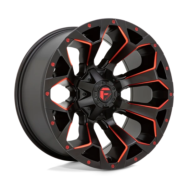 Assault - 20in, Cast Aluminum, Matte Black Red Milled, 20X9, 5X4.5/5.0, 1mm, 194933161188,, 194933161188