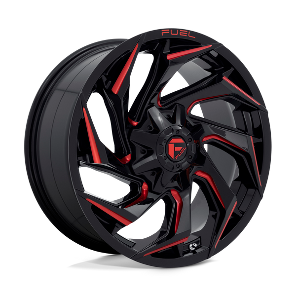 Reaction - 20in, Cast Aluminum, Gloss Black Milled W/ Red Tint, 20X9, 8X180, 20mm, 194933113408,, 194933113408