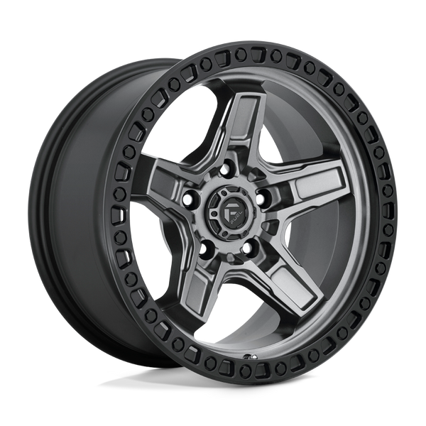 Kicker - 17in, Cast Aluminum, Matte Gunmetal Black Bead Ring, 17X9, 5X5.0, -12mm, 885463875392,, 885463875392