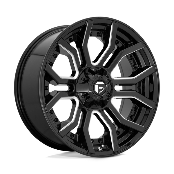 Rage - 22in, Cast Aluminum, Gloss Black Milled, 22X10, 6X135/5.5, -18mm, 194933076444,, 194933076444