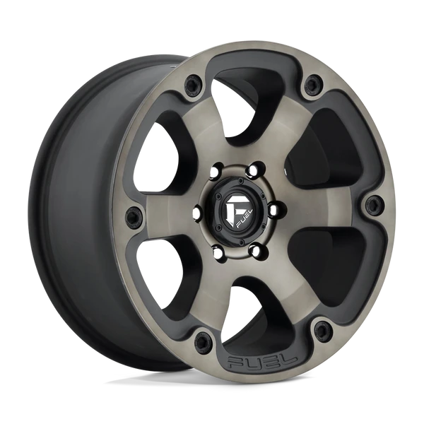 Beast - 16in, Cast Aluminum, Matte Black Double Dark Tint, 16X8, 6X5.5, 1mm, 885463846422,, 885463846422