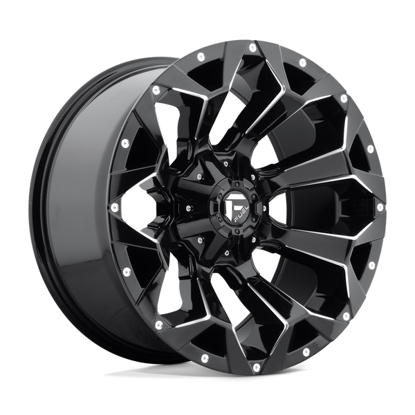 Assault - 20in, Cast Aluminum, Gloss Black Milled, 20X9, 6X135/5.5, 19mm, 885463849935,, 885463849935