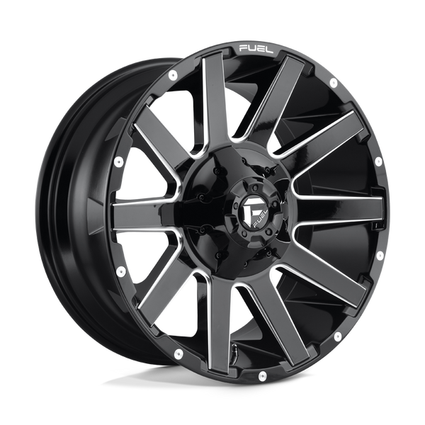 Contra - 20in, Cast Aluminum, Gloss Black Milled, 20X9, 8X170, 20mm, 885463859972, SAE J2530 JWL VIA, 885463859972