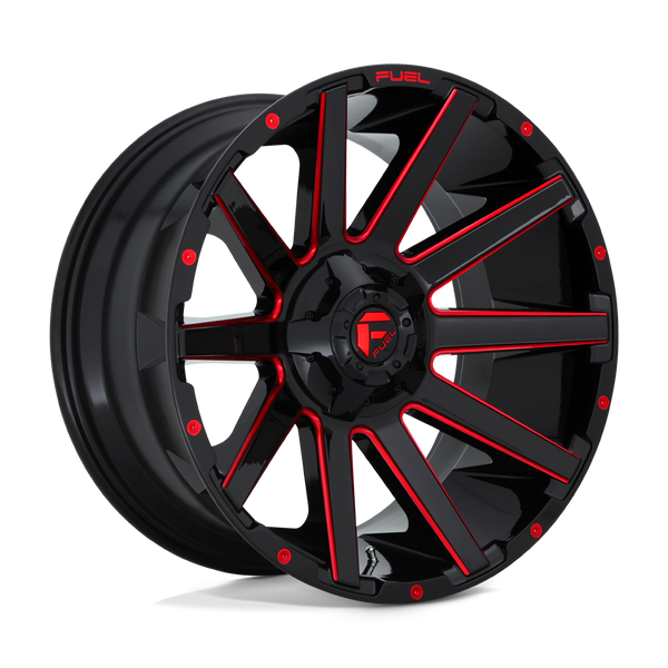 Contra - 20in, Cast Aluminum, Gloss Black Red Tinted Clear, 20X9, 5X4.5/5.0, 1mm, 885463866192, SAE J2530 JWL VIA, 885463866192