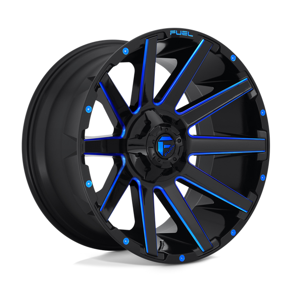 Contra - 20in, Cast Aluminum, Gloss Black Blue Tinted Clear, 20X10, 5X4.5/5.0, -18mm, 885463866536, SAE J2530 JWL VIA, 885463866536