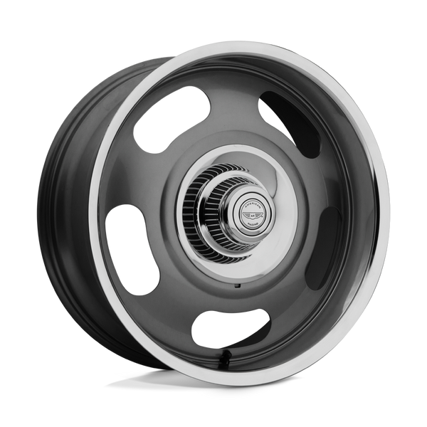 VN506 - 17in, Cast Aluminum, Mag Gray Center W/ Polished Lp, 17X8, 5X4.75/5.0, 0mm, 885463246956, SAE J2530, 885463246956