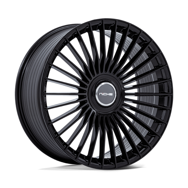 Serene - 24in, Flow Formed Aluminum, Gloss Black, 24X10, 5X130, 20mm, 194933372355, SAE J2530 JWL VIA, 194933372355