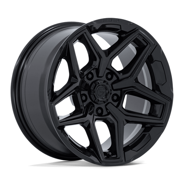 Flux - 17in, Cast Aluminum, Gloss Black, 17X9, 5X5.0, -12mm, 194933331925, SAEJ2530, 194933331925