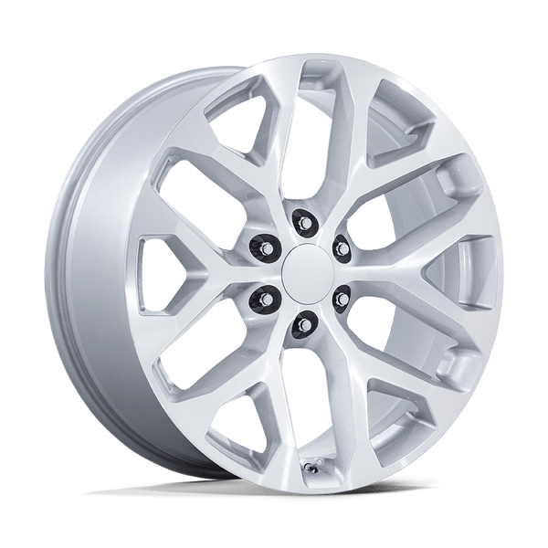 PR177 - 22in, Cast Aluminum, Silver Machined, 22X9, 6X5.5, 24mm, 194933163694, SAE J2530 JWL VIA, 194933163694
