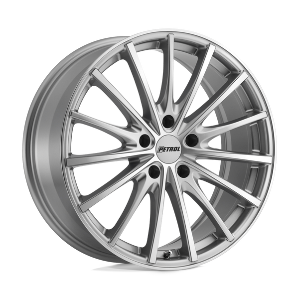 P3A - 17in, Cast Aluminum, Silver W/ Machined Cut Face, 17X8, 5X100, 35mm, 195338031625, 195338031625