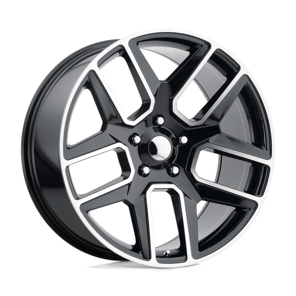 PR192 - 20in, Cast Aluminum, Gloss Black Machined, 20X9, 5X5.5, 19mm, 757558760039, 757558760039