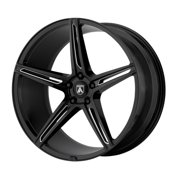 Alpha 5 - 22in, Cast Aluminum, Gloss Black Milled, 22X9, 5X120, 14mm, 885463753348, SAEJ2530, 885463753348