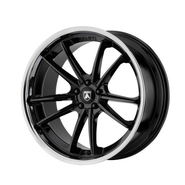 Sigma - 20in, Cast Aluminum, Gloss Black W/ Chrome Lip, 20X9, 5X4.5, 35mm, 885463732046, SAEJ2530, 885463732046