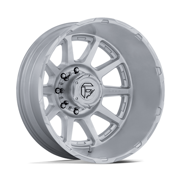 Circuit Dually - 24in, Cast Aluminum, Gloss Silver W/ Machined Face, 24X8.25, 10X225, -202mm, 194933445608, SAE J2530 JWL VIA, 194933445608