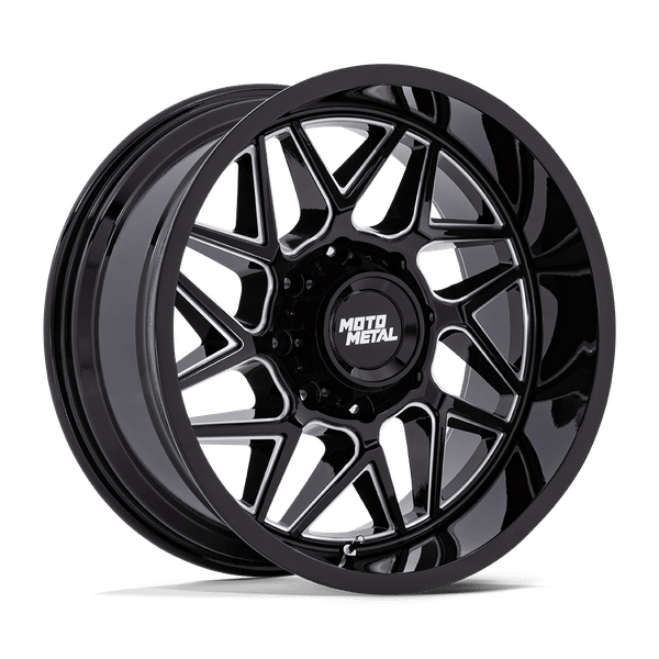 Turbine - 20in, Cast Aluminum, Gloss Black Milled, 20X10, 5X5.0, -18mm, 194933337910, SAE J2530 JWL VIA, 194933337910