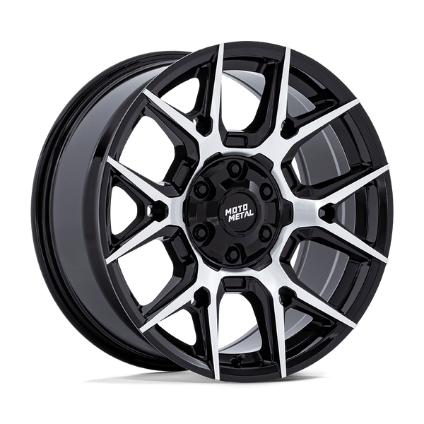 Mason - 17in, Cast Aluminum, Gloss Black W/ Machined Face, 17X8.5, 6X5.5, 0mm, 194933383924, SAE J2530 JWL VIA, 194933383924