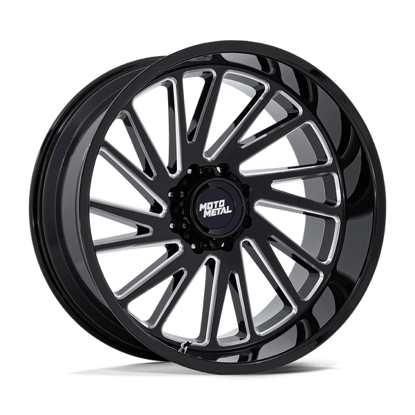 Combat - 24in, Cast Aluminum, Gloss Black Milled, 24X12, 8X6.5, -44mm, 194933328437, 194933328437