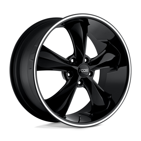 Legend - 20in, Cast Aluminum, Gloss Black Milled, 20X8.5, 5X4.75, 7mm, 885463876078, 885463876078