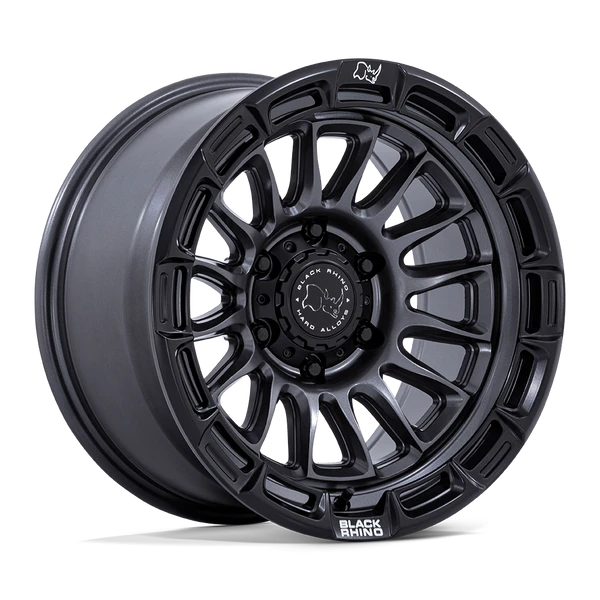 Rival - 17in, Cast Aluminum, Matte Gunmetal W/ Matte Blk-Lp, 17X9, 5X5.0, -12mm, 194933377466, SAE J2530 JWL VIA, 194933377466