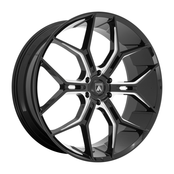Monarch Truck - 22in, Cast Aluminum, Gloss Black Milled, 22X9.5, 6X5.5, 20mm, 194933103416, SAEJ2530, 194933103416